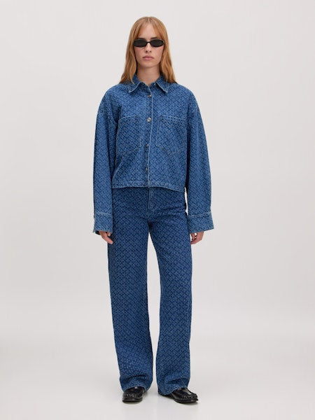 Tahua denim tweed blouse