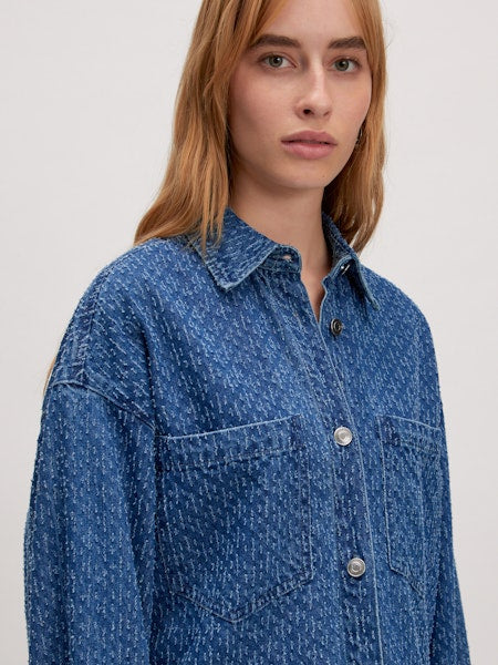 Tahua denim tweed blouse