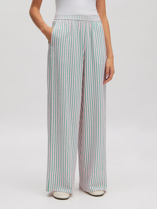 Cataleya trousers pink/green stripe