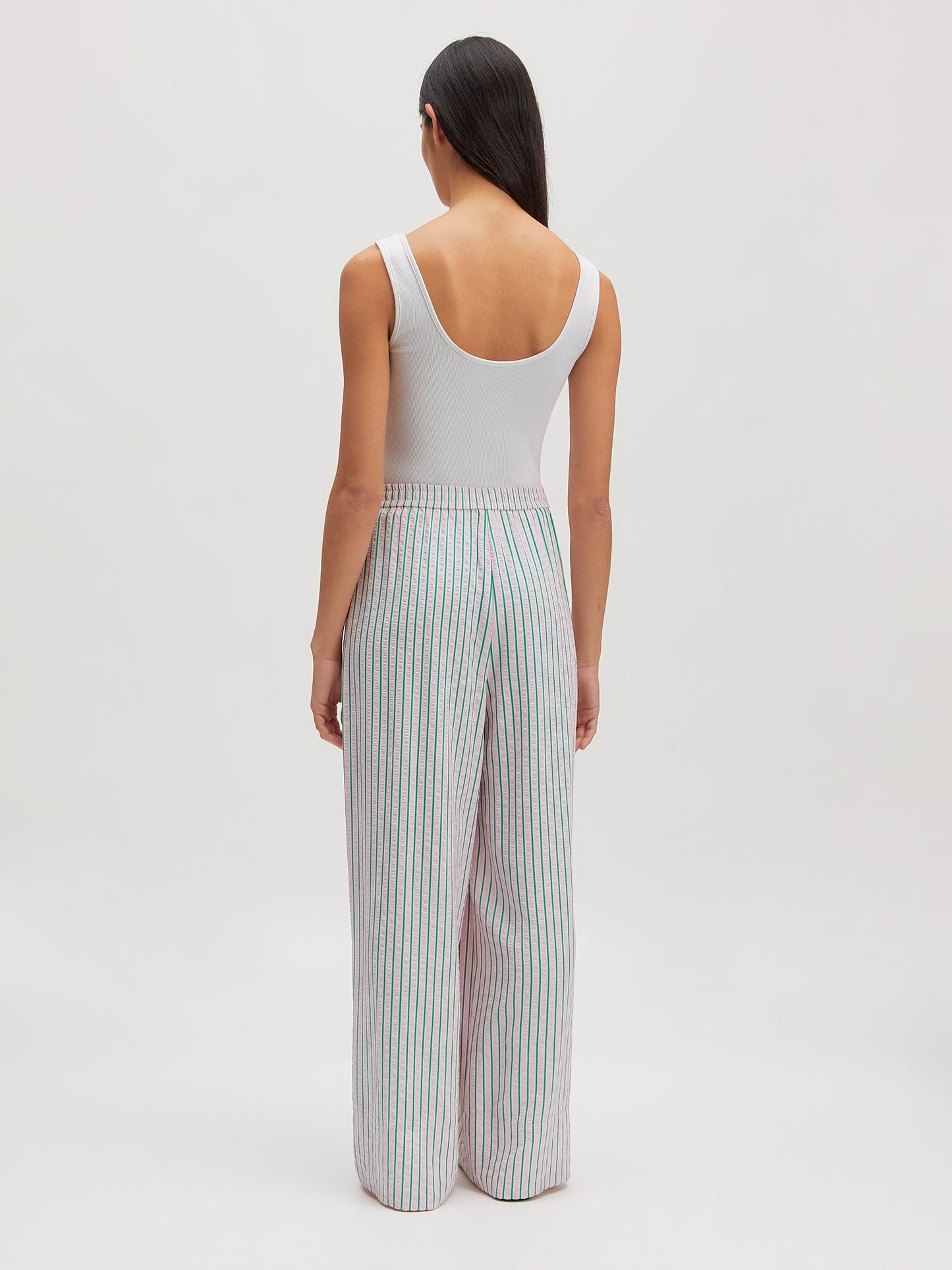 Cataleya trousers pink/green stripe