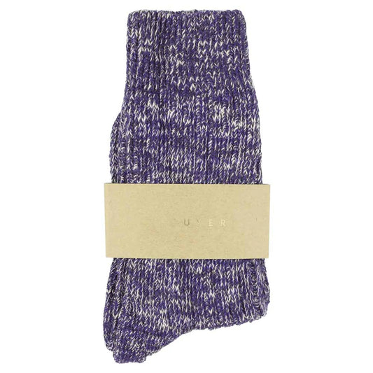 Melange socks purple