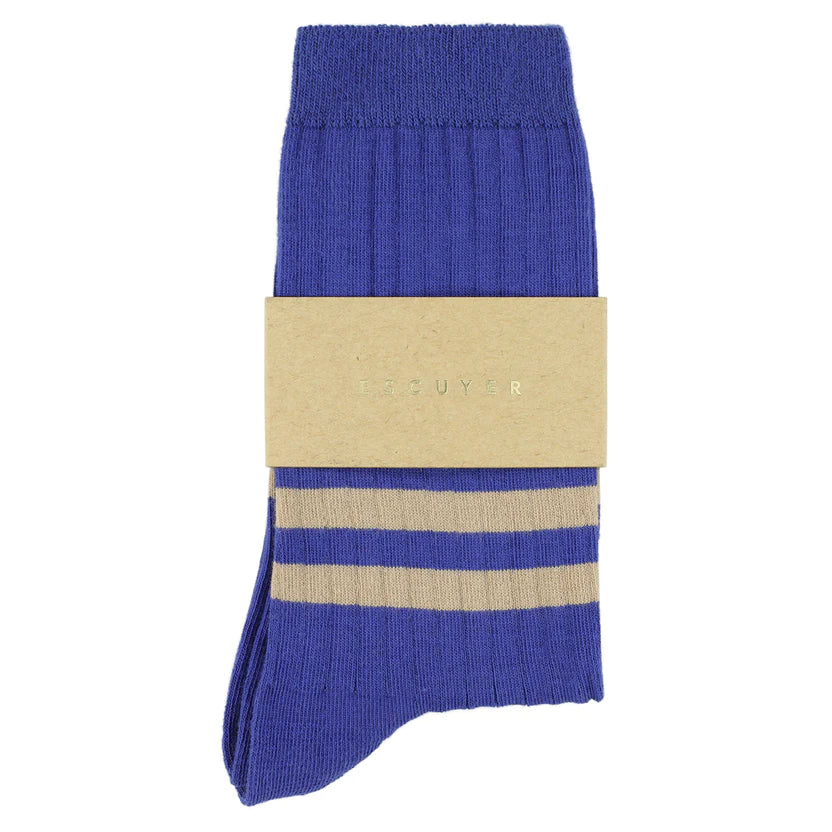 stripe socks bright blue/pink