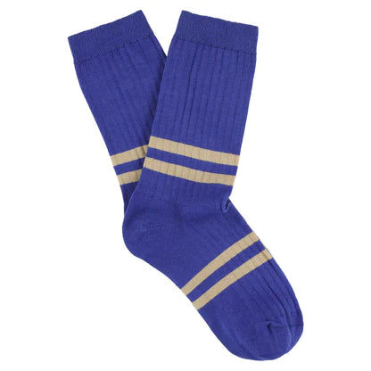 stripe socks bright blue/pink