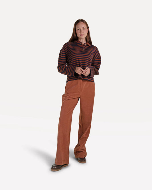 Simone polo ginger stripe