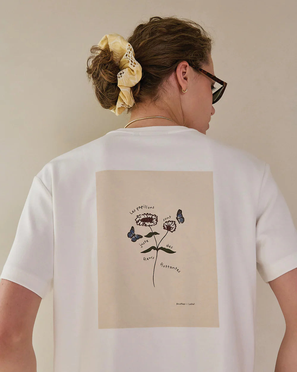 Gina flower tee off white
