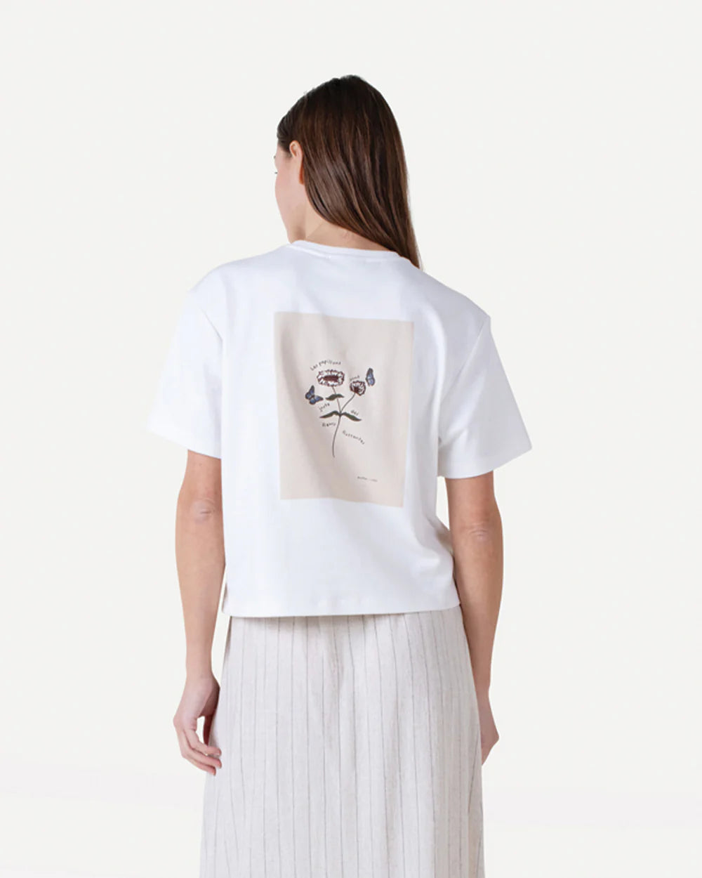 Gina flower tee off white