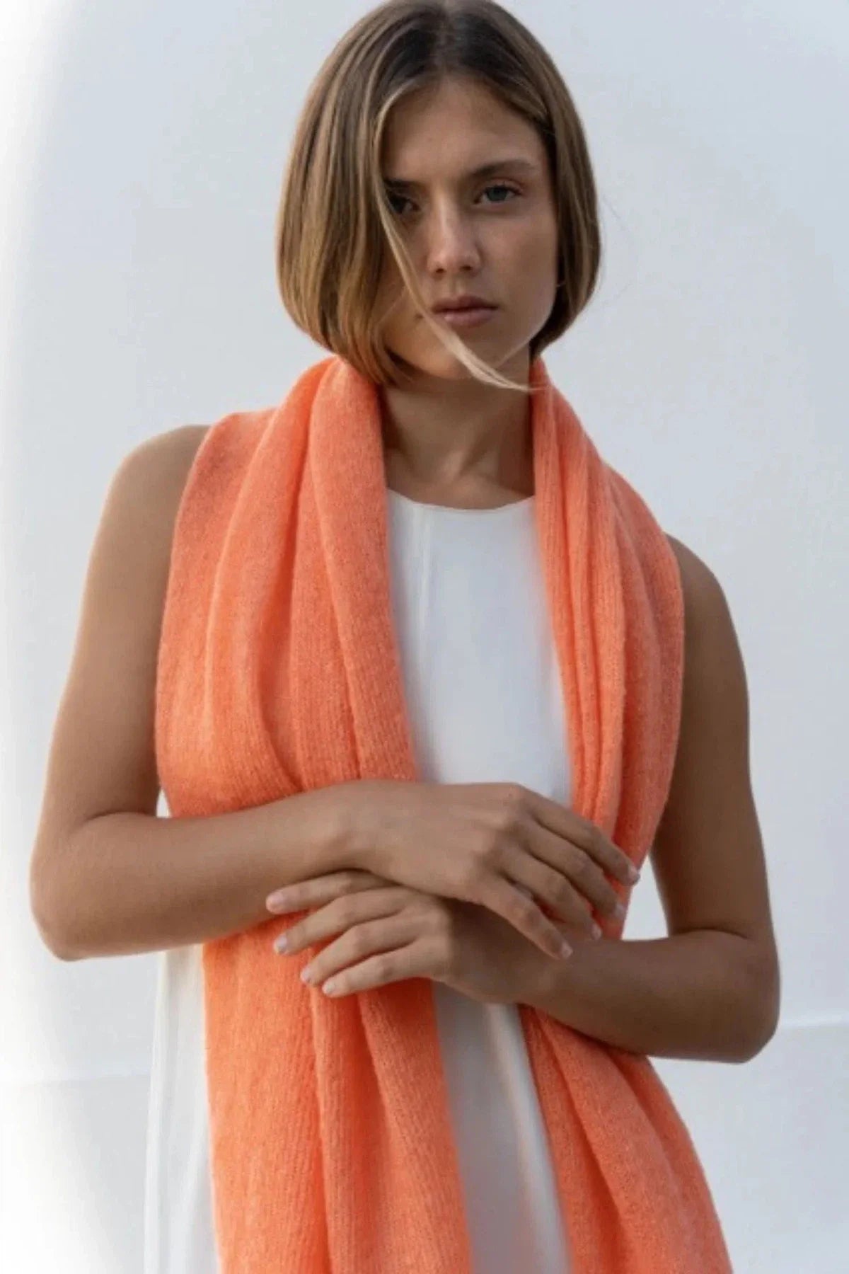 Scarf helene velvet clementine