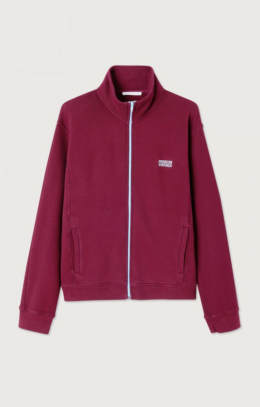 Izu sweat zip bordeaux