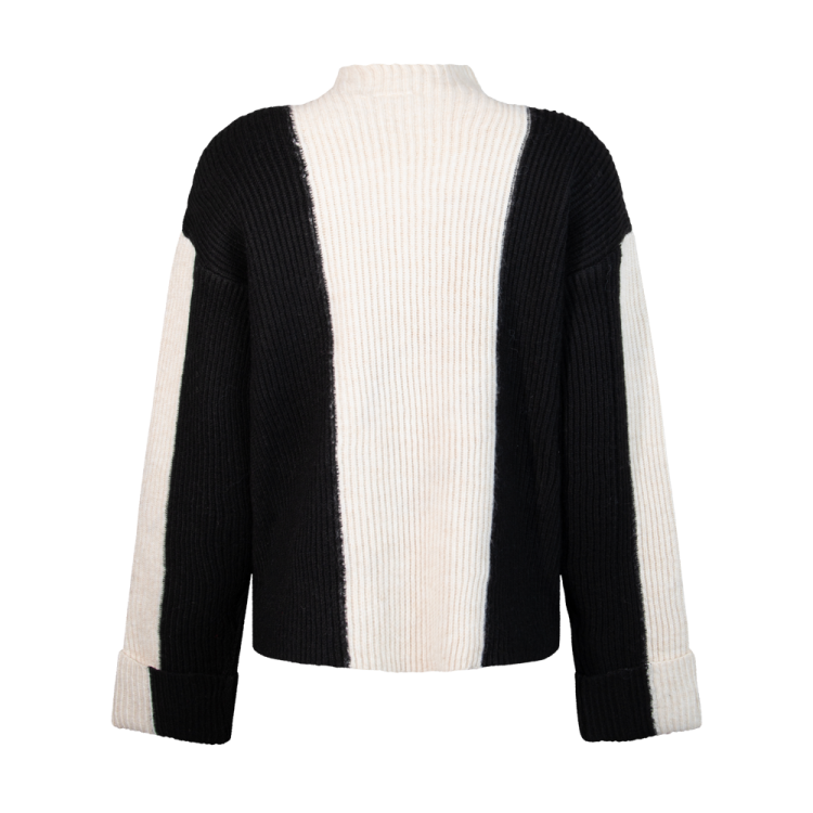 Noel pull black parchment stripe