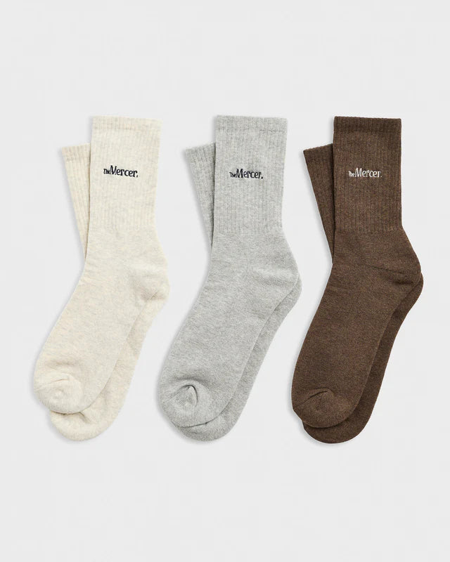 The mercer melange 3-pack socks
