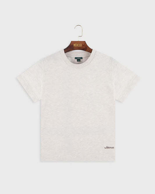 The mercer logo tee off white