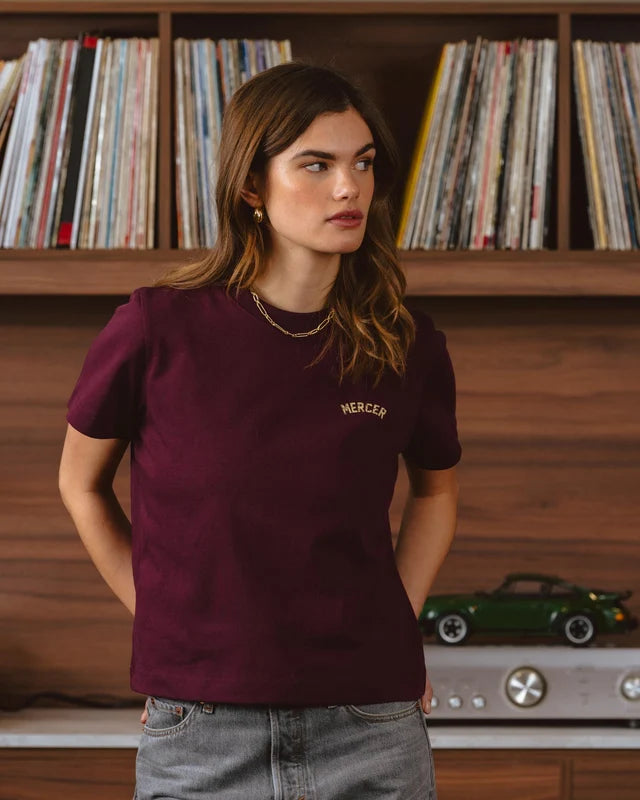 The mercer classic tee bordeaux