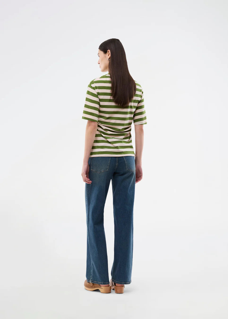 Barneymd tshirt silver lime stripe