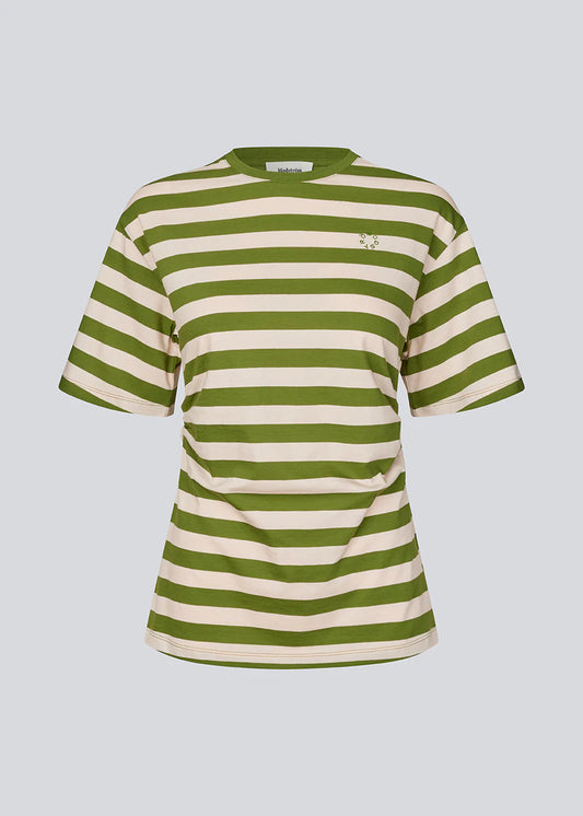 Barneymd tshirt silver lime stripe