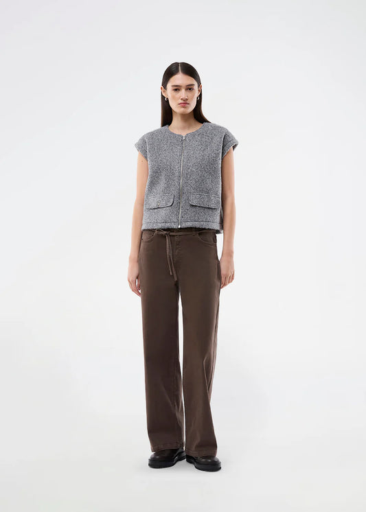 Bibber vest grey melange