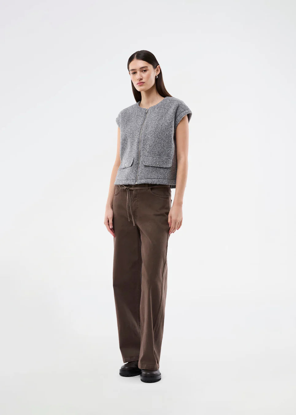 Bibber vest grey melange