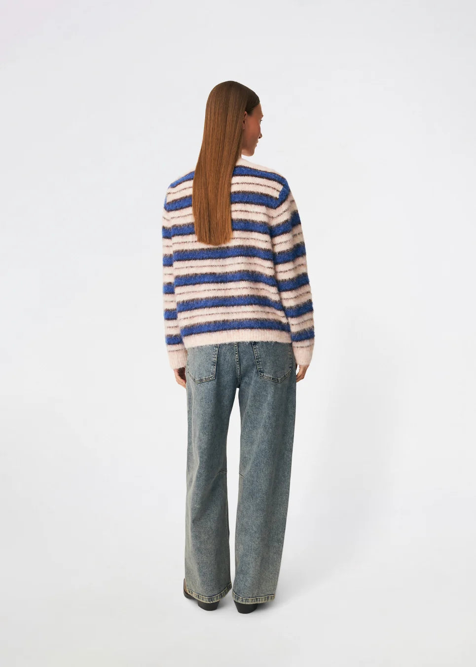 Ditlevmd cardigan cherry stripe