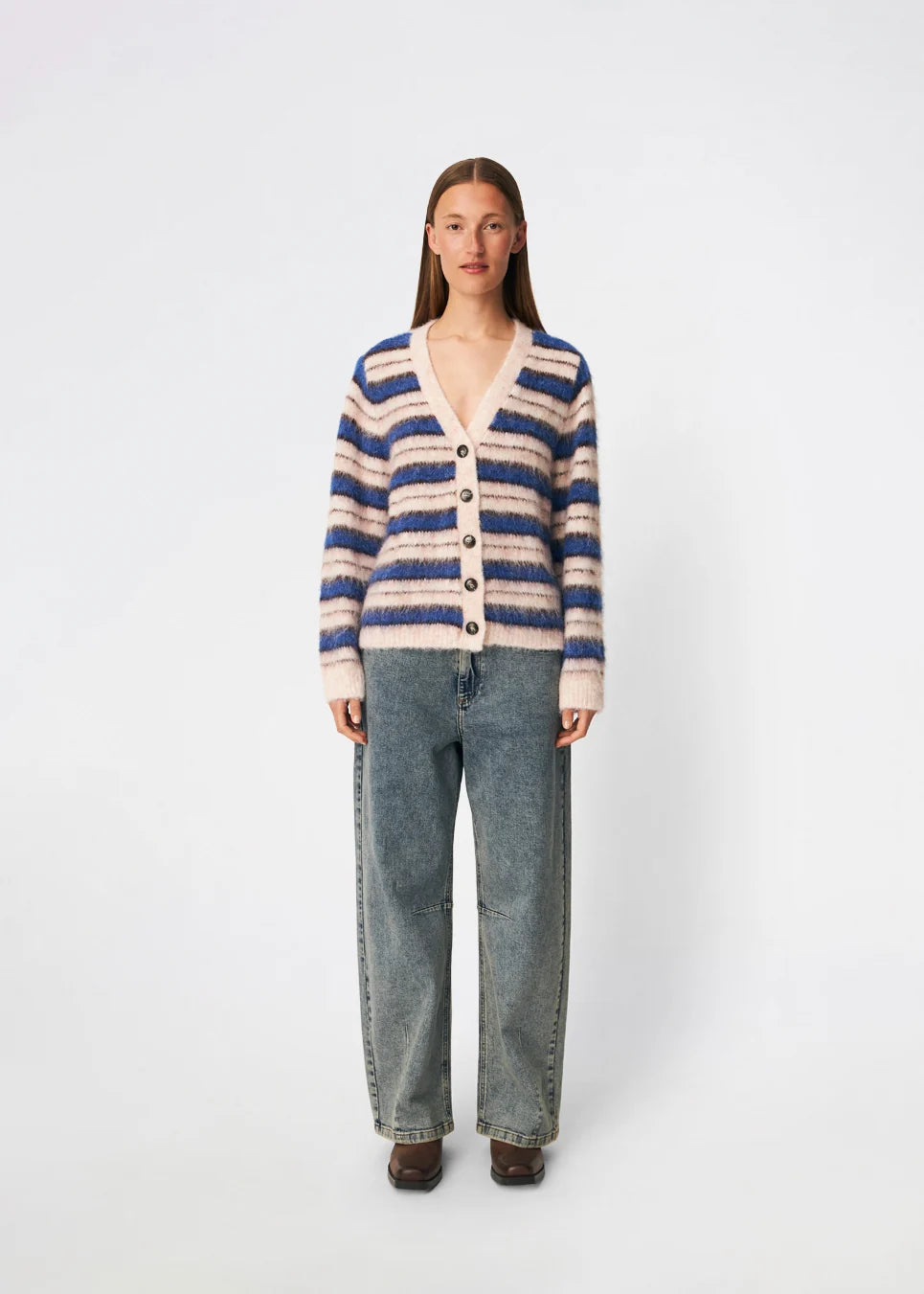 Ditlevmd cardigan cherry stripe