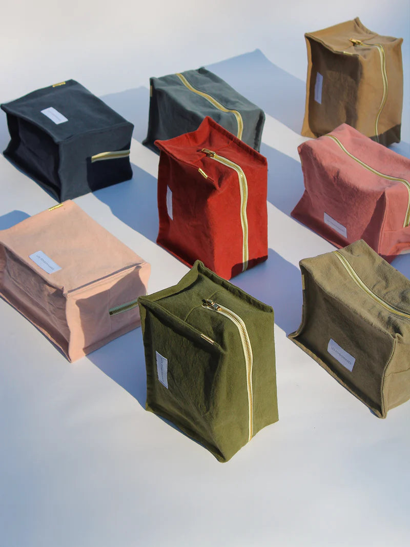 Trousse de toilette cube bois de rose