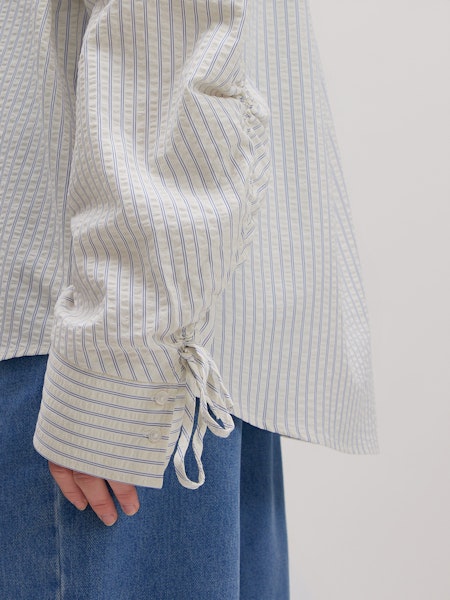 Hanni shirt cream/blue stripe