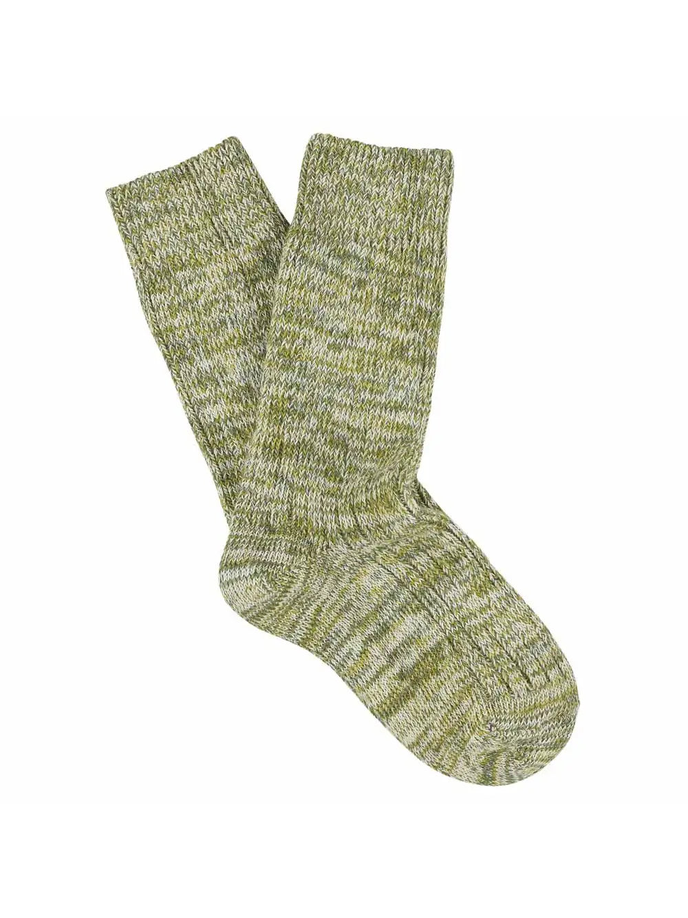 Melange blend socks green/yellow