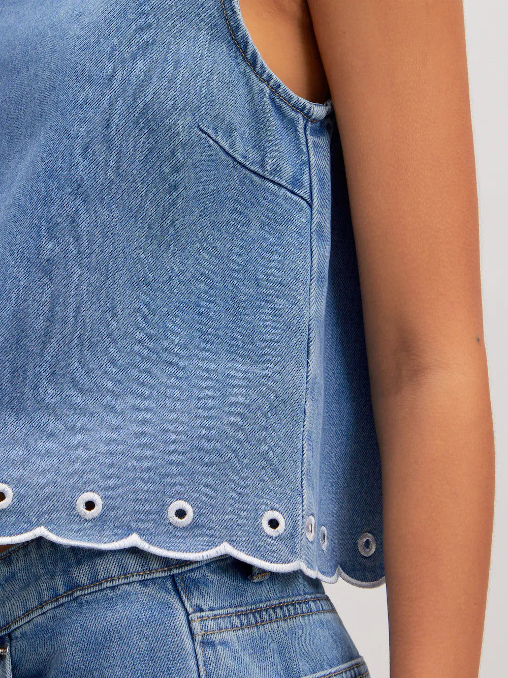 Cecelia top light blue denim