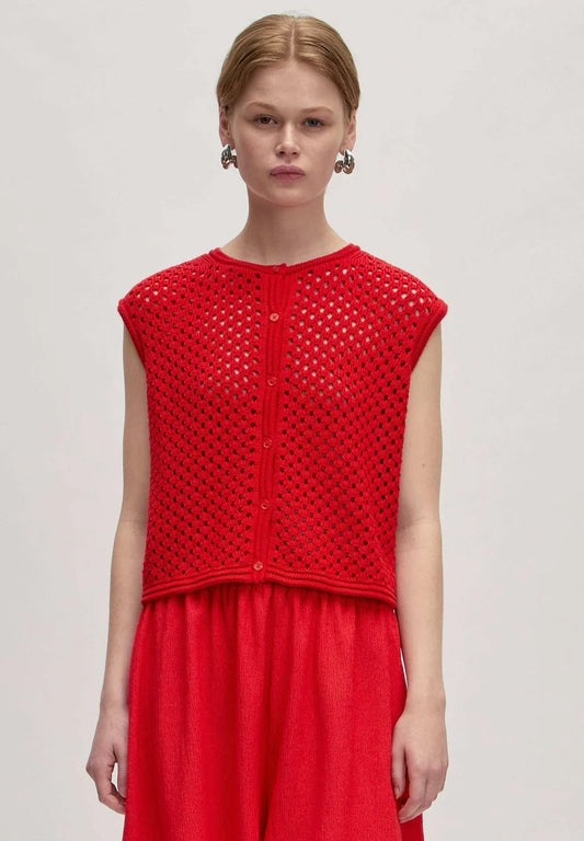 Mina vest red
