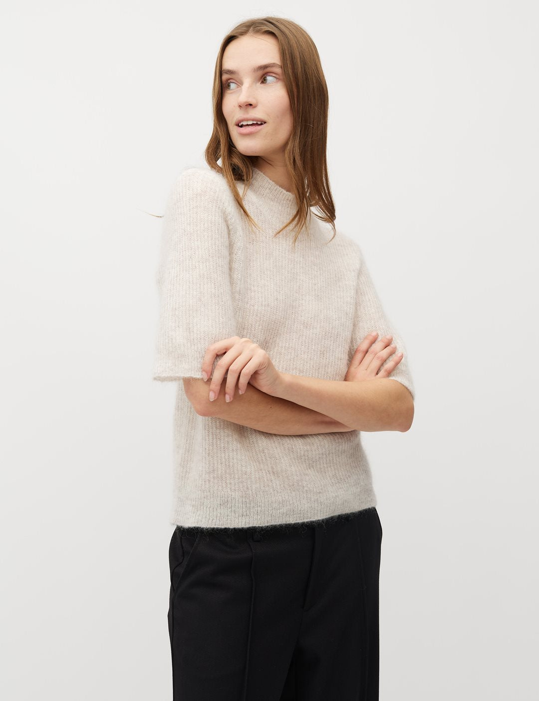 Clara knit oat melange