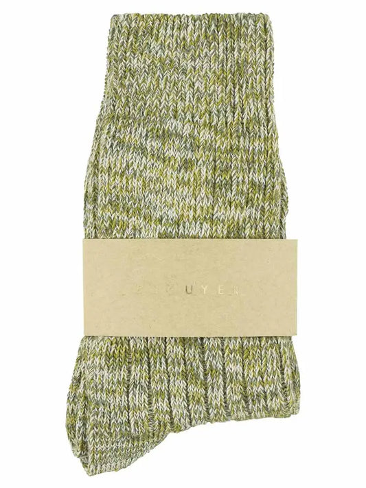 Melange blend socks green/yellow