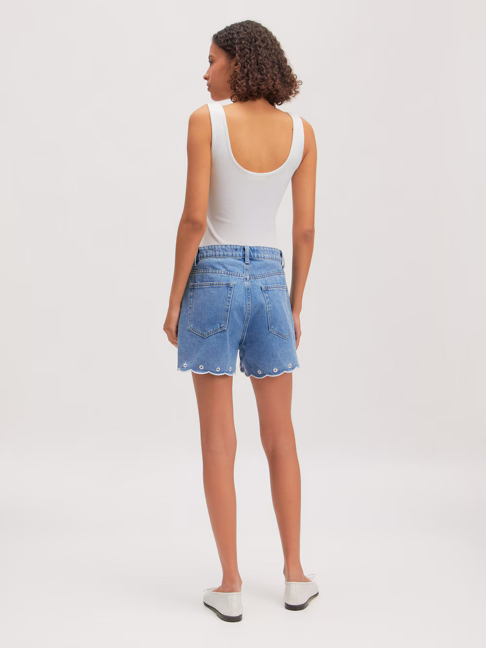 Gustava short light blue denim