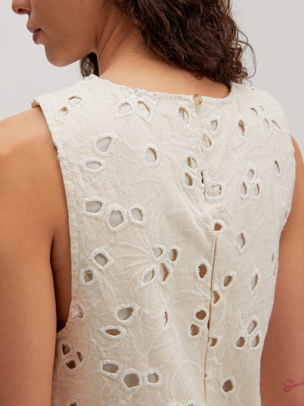 Nicky denim dress natural beige