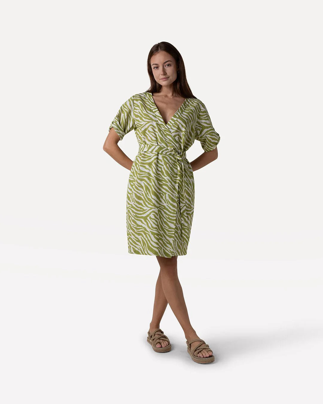 Hailey dress abstract green