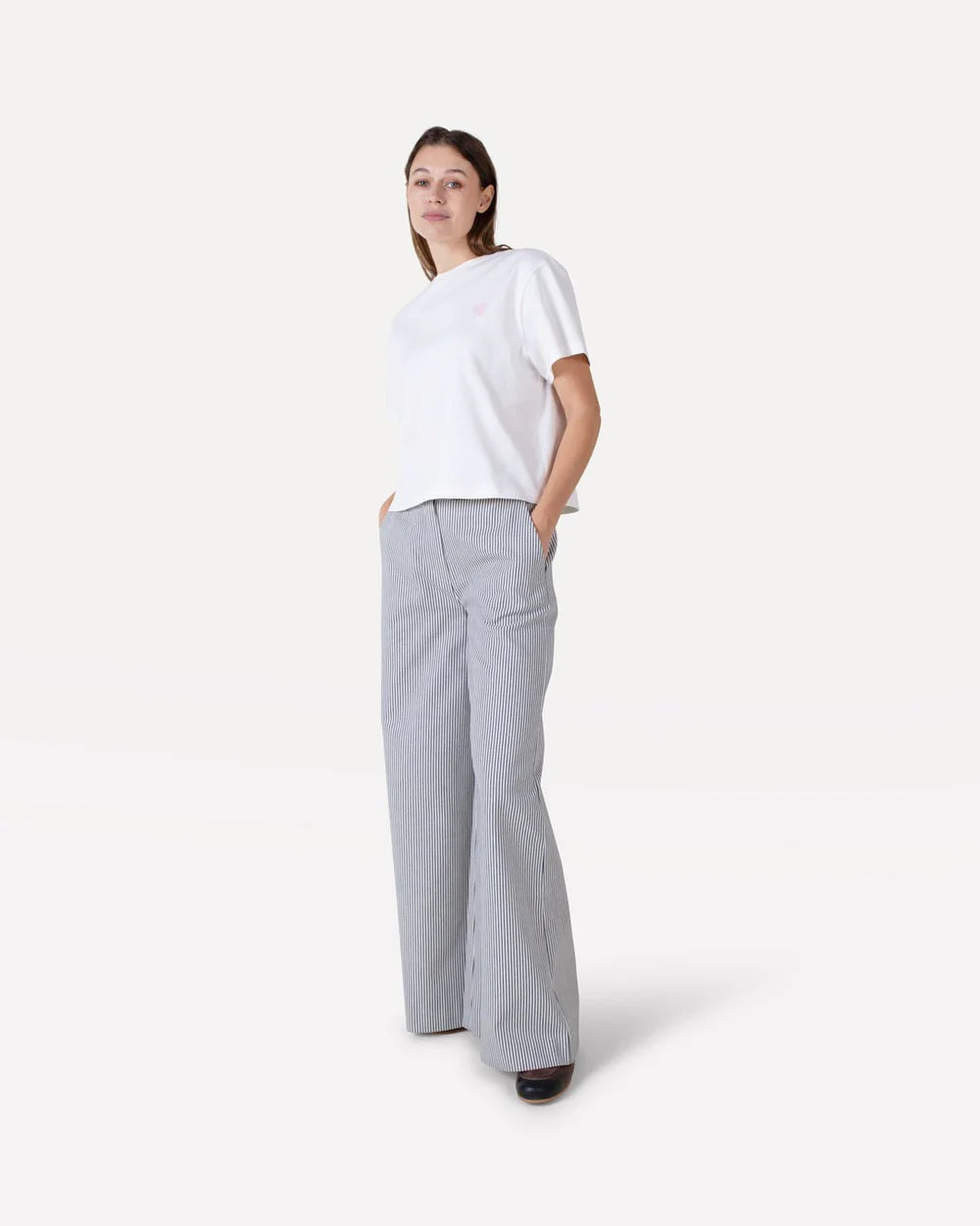 Moore wide stripe pants