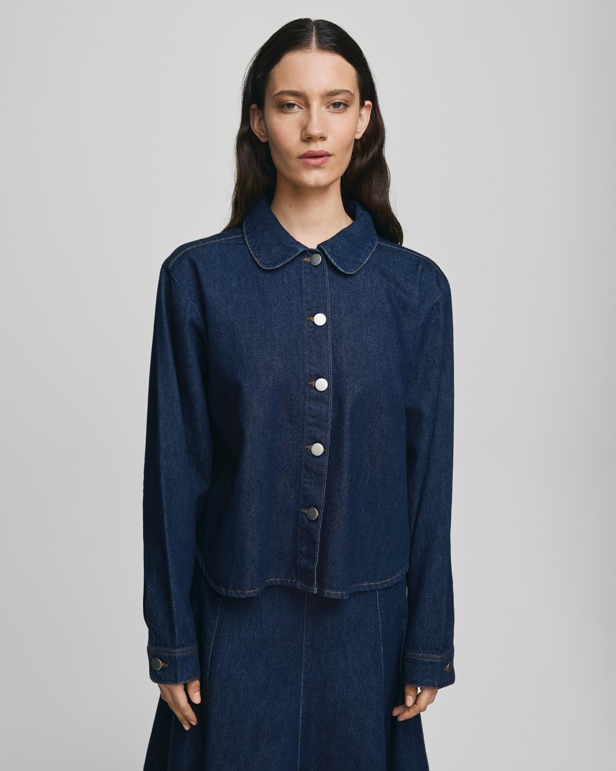 Adna shirt dark blue