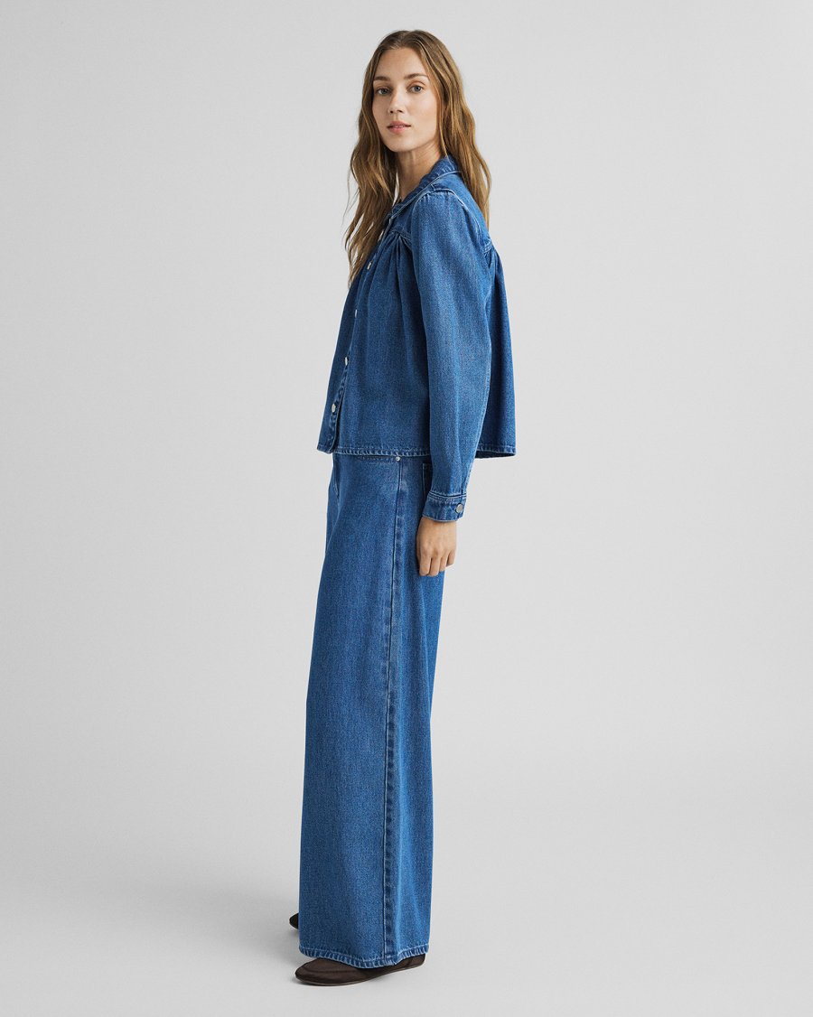 Ago rue wide pants mid blue