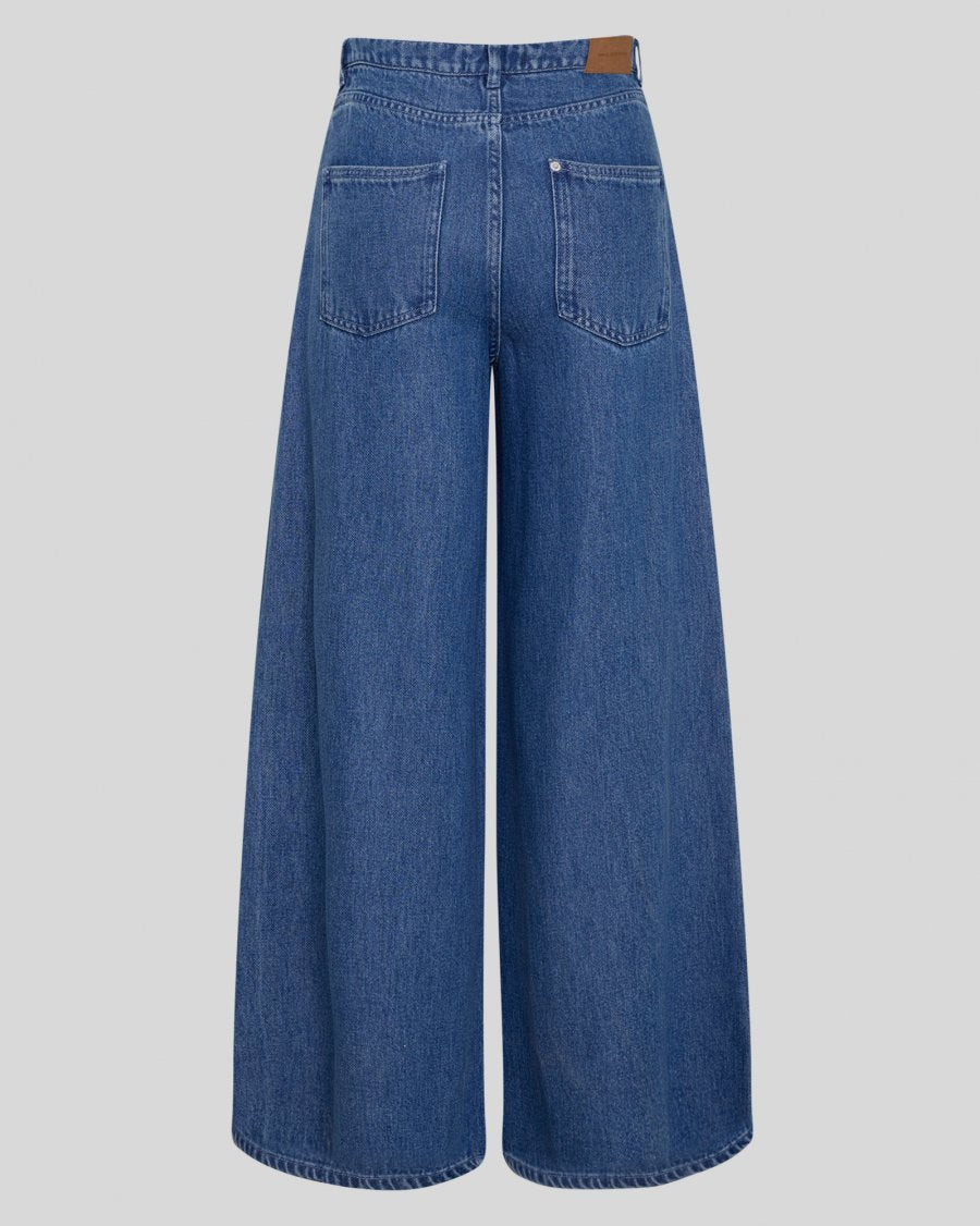 Ago rue wide pants mid blue