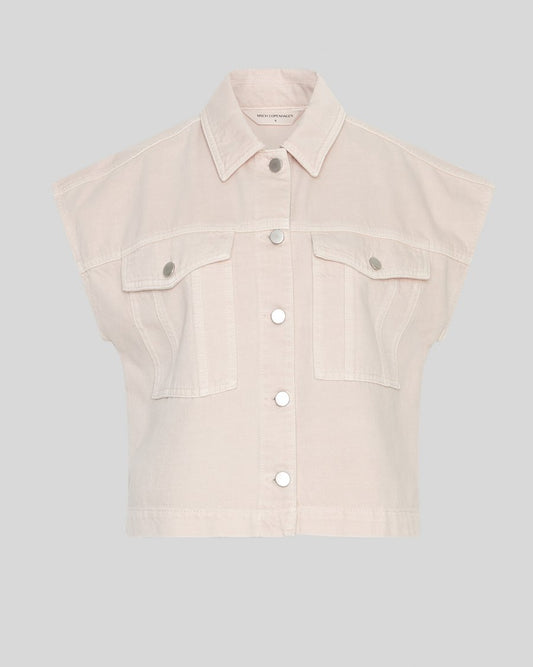 Aspen ida denim vest pink