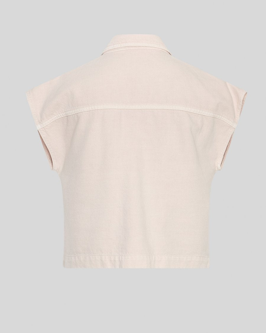 Aspen ida denim vest pink