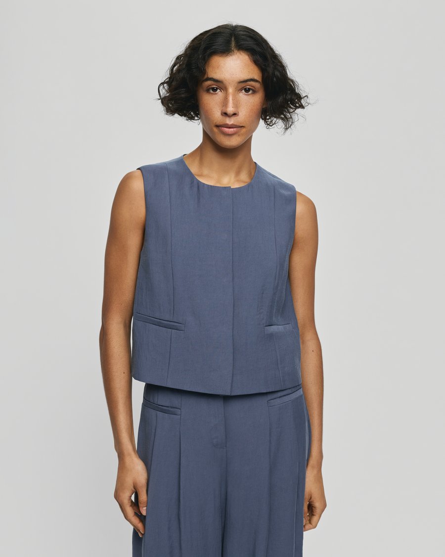 Frode waistcoat vintage indigo