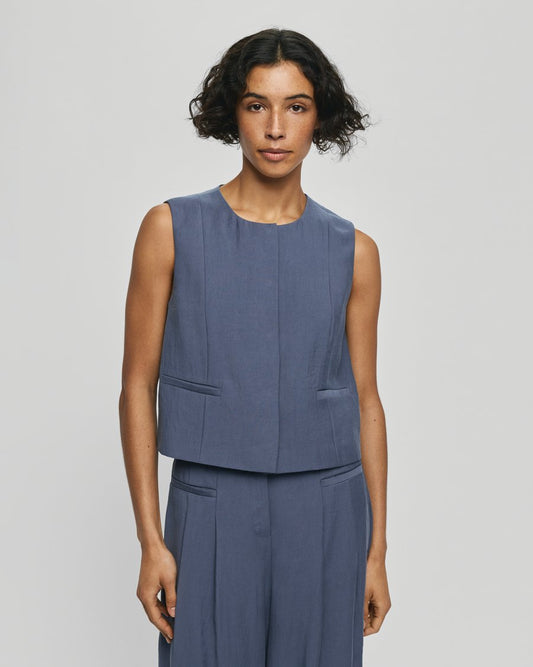 Frode waistcoat vintage indigo
