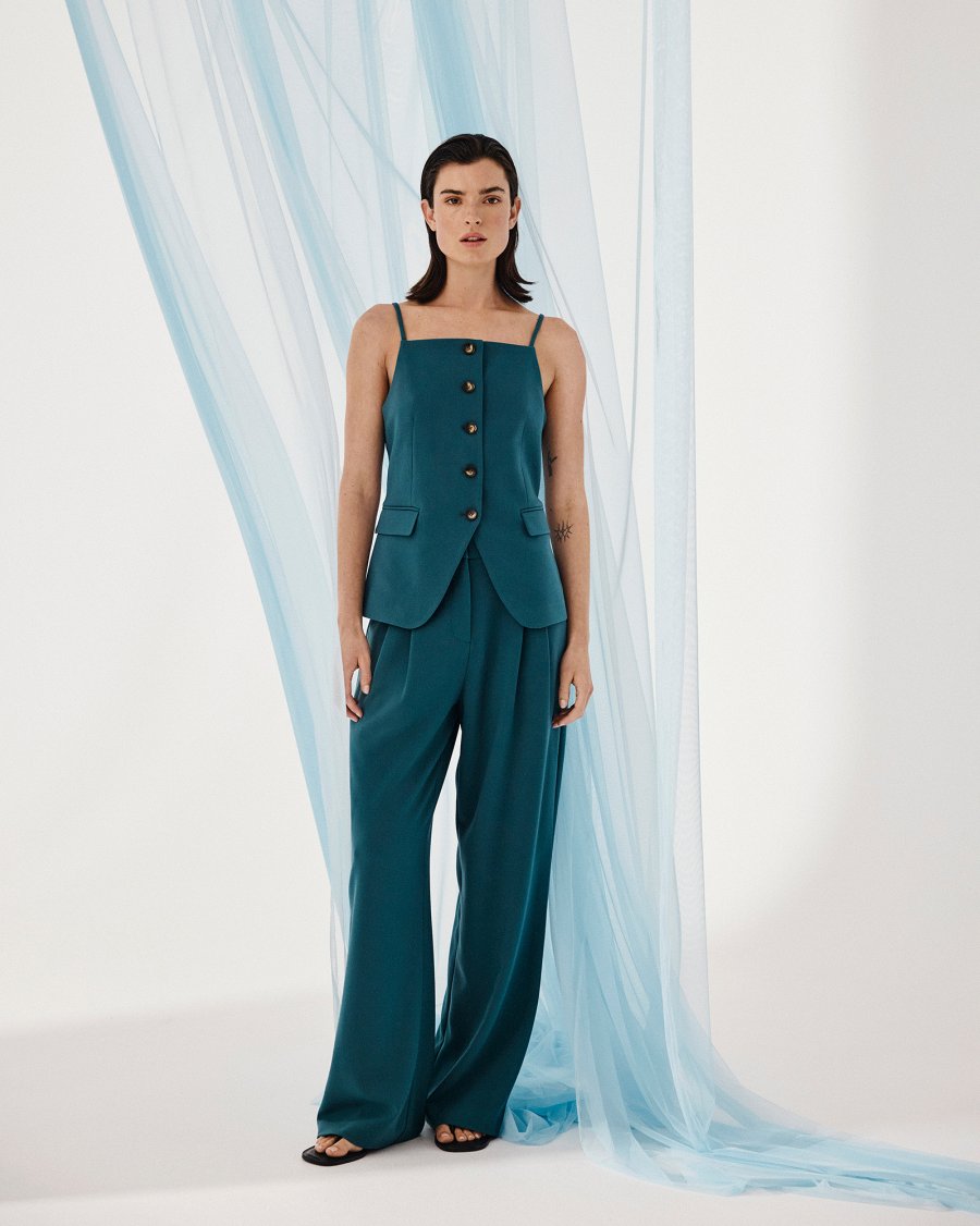 Mirabelle pleat pants balsam