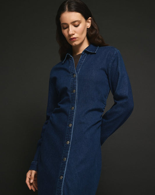 Mow shirt dress dark blue denim
