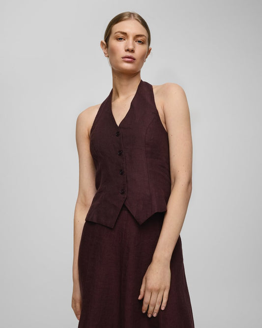 Naira claritta halterneck fudge