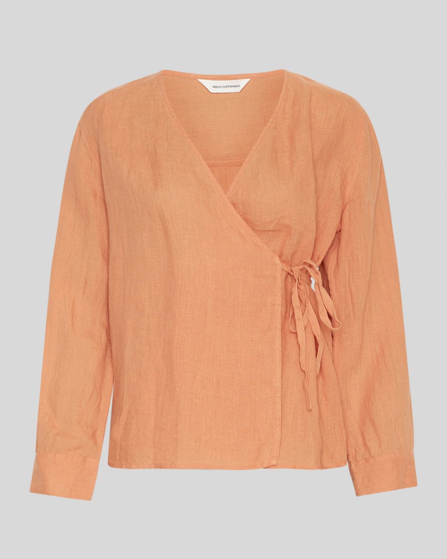 Pearlina wrap top caramel