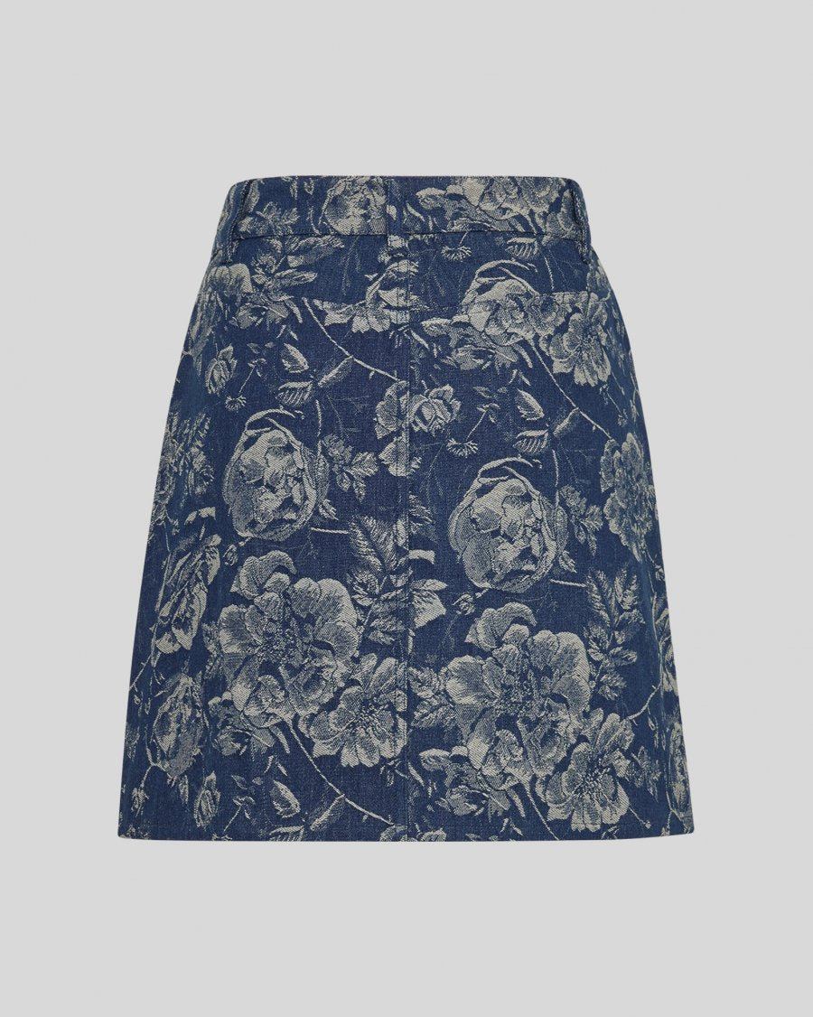 Tita skirt mid blue flower