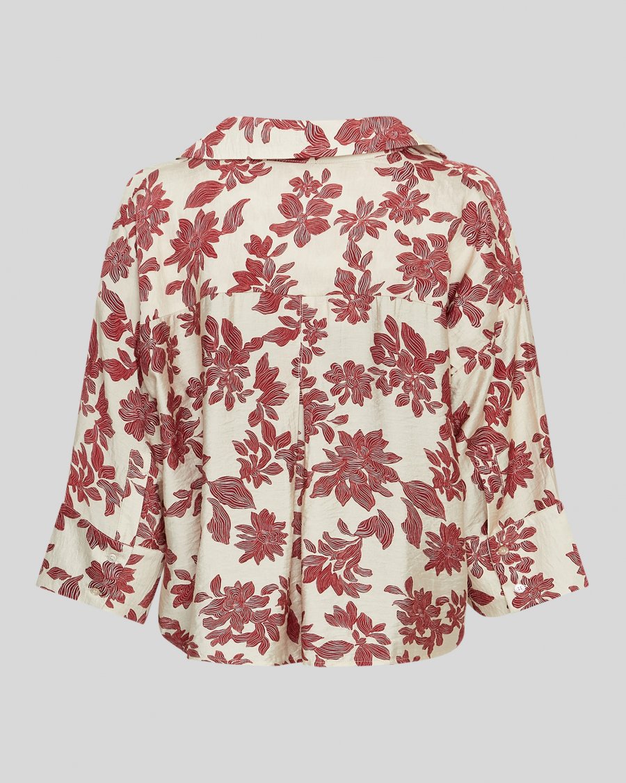 VIldana shirt rhubarb flower