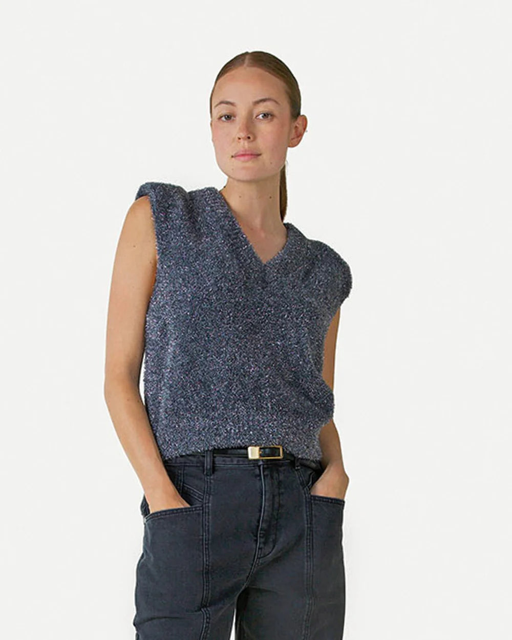 Alnoé knitted pull dark grey