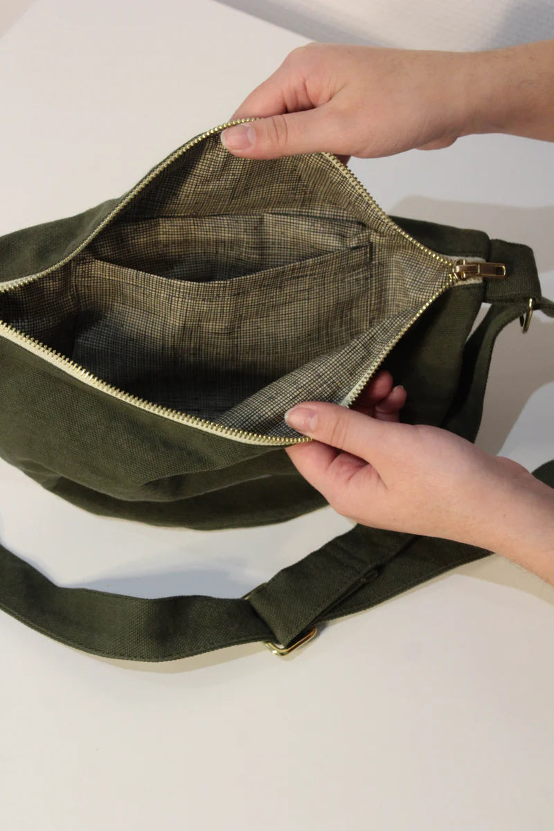 Sac banane vert capre
