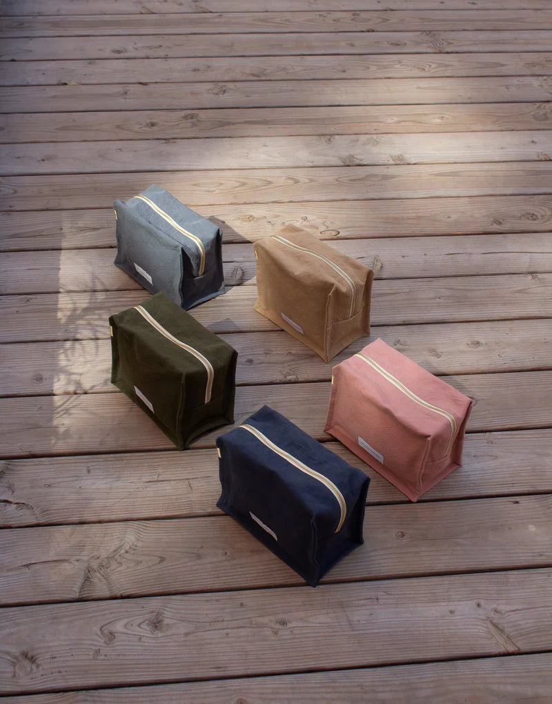 Trousse de toilette cube bois de rose