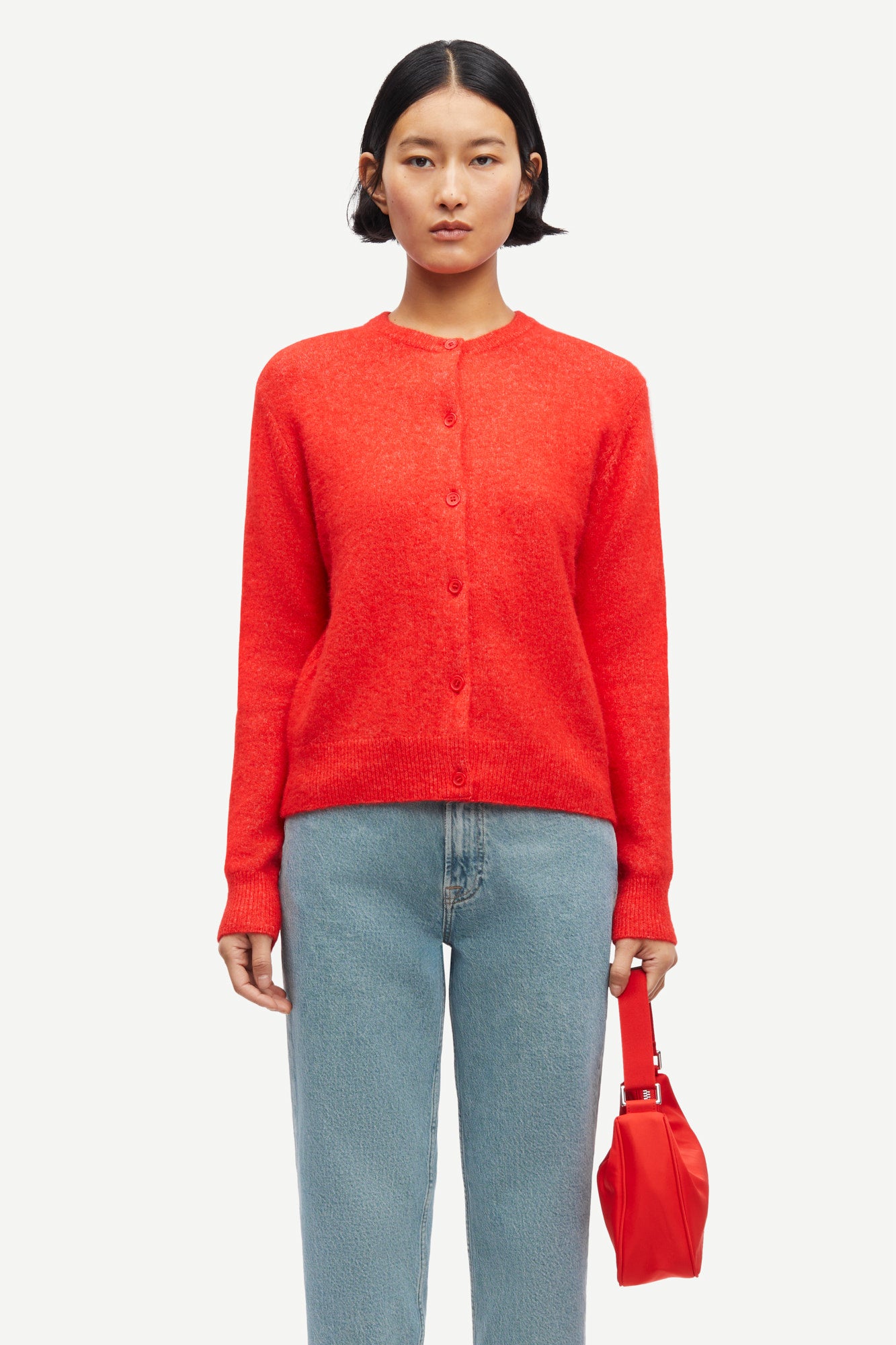 Nor cardigan flame scarlet
